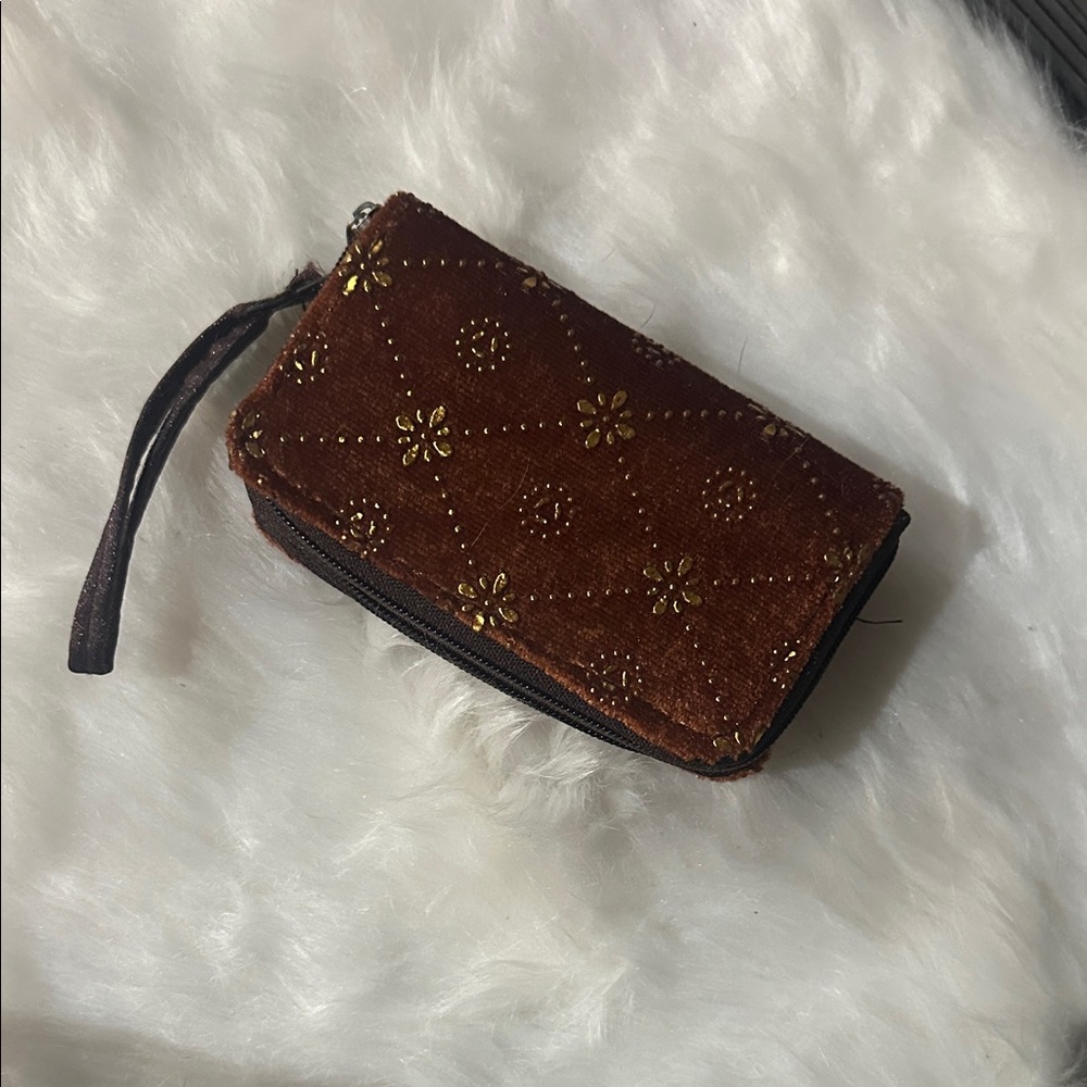 Brown Floral Women's Clutch